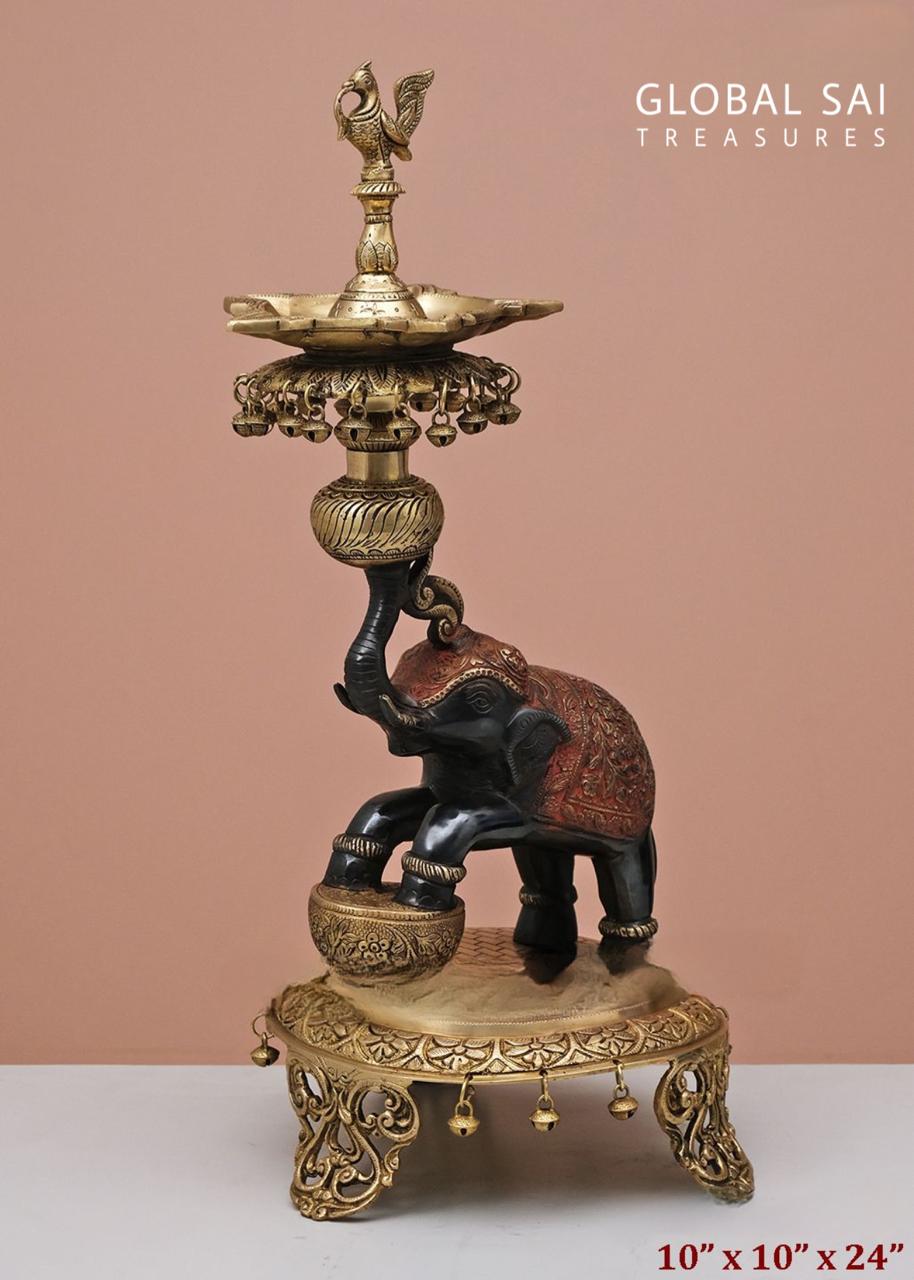Elephant Diya holder